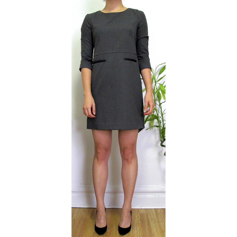 Gap gray 3/4 sleeve dress